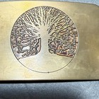 Ampersand Brass Belt Buckle Tree Of Life Kalamazoo Michigan 1970s Inspired