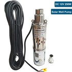 3   Solar Deep Well Pump Dc 12v  Water Pump 396gph Stainless Steel Submersible