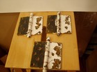 Set Of Three Large Vintage 5  X 5  Sw Ball Hinges