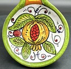 Deruta Italy Pottery Majolica Spoon Rest Pomegranate Arte D italia Imports