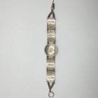 Vintage Taxco Mexico Aztec Link Bracelet 925 Sterling Silver Tribal Panel Brace
