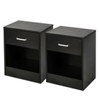 Set Of 2 Nightstand For Bedroom Bedside End Table With Drawers Storage Shelf