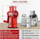 Rotary Cheese Grater W handle  5 Blades  Round Slicer   Vegetable Grater
