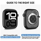  3 Pack  Case With Screen Protector For Apple Watch Series 10 46mm Hard Pc Cover