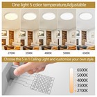 6 Pack 12  Ceiling Down Light Led 5cct Thin White Round Recessed Lamp Fixture