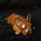 L 8 5 Cm Old Japanese Carving - Cute Dog   French Bulldog   Desk Decoration Gift