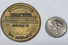 Vintage Demolay Chapter Penny Jacques Demolay Masonic Medal Blank Unused Token