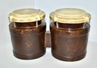 Wood Vintage Rare Bongos Drums Skins Japan Fuji-pearl-  Bongos Percussion