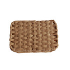 Eden Grace Hand Woven Resin Wicker Basket For Storage With Iron Frame And Dual C