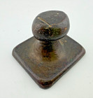 Vintage Chinese Bronze Brass Seal Stamp Chop Fu Lu Shou Xi Good Fortune Patina