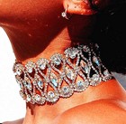 Canb Rhinestone Necklace Choker Crystal Collar Wedding Bridal Choker Sparkly    