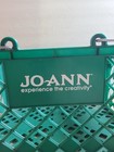 Joann Fabrics And Crafts Store Shopping Basket Green Hand Carry Vintage 