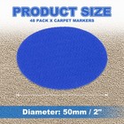48pcs Carpet Marker Spots 2 Inch Round Floor Markers Non Slip Carpet Dots  Blue