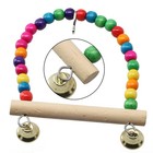 Exciting Bird Swing Toy Parrot Cage Toy With Natural Perch And Colorful Beads