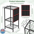 Lovind Garden Tool Organizer metal Yard Tool Organizer holds 50 Long-handled 