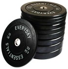 Balancefrom Olympic Bumper Plate Weight Plate Set  Steel Hub Black