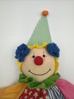 Vintage Russ Luv Pets Chuckles The Clown Plush Doll Stripes Stars 18    Old Stock