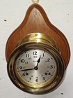 Vintage Chelsea Boston Ship s Bells Clock Working On Wood Mount