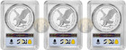2025  pr70  Army navy marine Proof Silver Eagle  3 Coin Privy Set  Pcgs Fdoi
