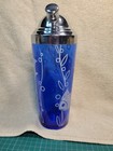 Hazel Atlas Cobalt Blue Cocktail Shaker Sportsman Series Angel Fish Art Deco 30s