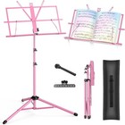 Music Stand Foldable   Portable Metal Sheet Music Stand With Carrying Bag  Ad   