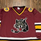 Chicago Wolves Mens Sewn Ahl Hockey Jersey Size  Large