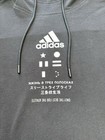 Adidas Hoodie Mens Xl Black Multilingual Logo Pullover Sweatshirt Graphic Pocket