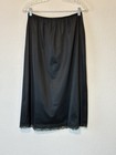 Vintage Deena Black 1 2 Half Slip Skirt Midi Lace Hem L 28x29 Whimsigoth Grunge