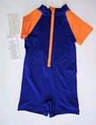 Nwt Polo Bear Ralph Lauren 3-6m Shortall Bathing Swimsuit Rashguard Blue Orange