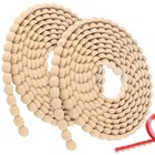 2 Pcs Flexible Wall Molding Stick Trim 10ft Decorative Bead Pearl Natural Wood