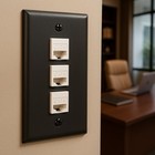 Keystone Wall Plate   1 Hole  1-gang  Black
