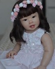Cute Toddler Girl 28in Reborn Baby Doll Unfinished Kits Rooted Hair Collect Gift