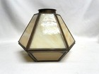 Leaded Slag Stained Glass Lamp Light Shade 6 Panel Arts   Craft Tiffany Style