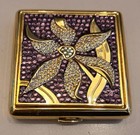 Estee Lauder Unused Crystal Flower Powder Compact Island Orchid  2003