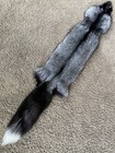 Ranch Silver Fox Pelt Fur Tanned Rustic Log Cabin Decor Cozy Parka Trim Ruff Hat