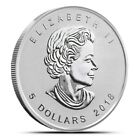  1  2018 Canada  5 1oz  9999 Silver Maple Leaf   Dog Privy   Reverse Proof Coin