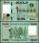 Lebanon 100 000 Livres Banknote  2022  Unc Usa Seller  100 Notes
