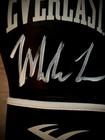 Everlast Signed Mike Tyson Autographed Boxing Glove Black white