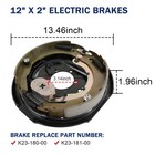 8 On 6 5  Bolt Circle Hub Drum Kits W  12  X 2  Lh rh Electric Brake For 7000lbs