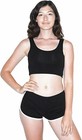 American Apparel Girl s Women s Interlock Running Yoga Shorts Black Xs  cl121 