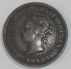 1876 H Canada One 1 Cent Canadian Large Penny Queen Victoria Bronze 25 4mm Km  7