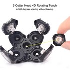 2 4pcs 5 Blades Floating Shaving Bald Replacement Shaver Head For Electric Razor