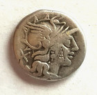 Roman Republic Ar18 Denarius  150 Bc  Decimia 1 4 11 G Silver Coin