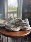 Reebok Men s Athletic Sneakers White Gray Green Lace Up Running Shoes