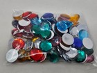 Bulk 100 Pcs 20mm Round  Multicolor Glue On Crystal Rhinestones Craft Jewels Vtg