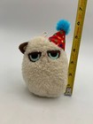 Gund Grumpy Cat Plush 4  Mini Birthday Hat Furry Cream Red Blue Dot 6  4044707
