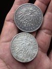 1908 J 1912 J Silver Germany States Hamburg 5 Mark   3 Mark