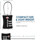 Tsa Luggage Lock Holiday Travel Lock Digit Combination Black Color   2 Pack 