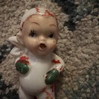 Vtg 1950s Norcrest Pixie Elf Snow Baby Ceramic Figurine Japan Rare Paint Loss