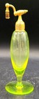 Vintage Devilbiss 1920 s Yellow Uranium Glass Perfume Bottle W  Superb Glow   